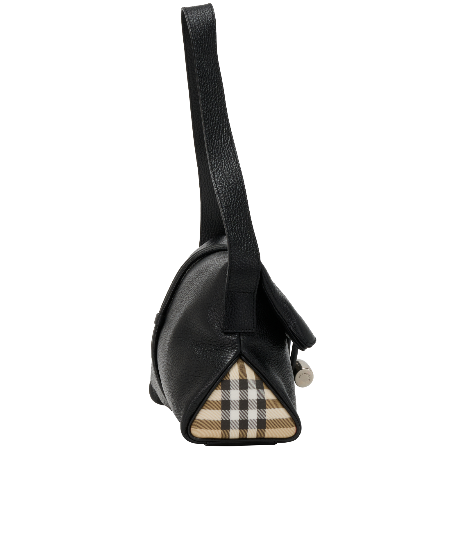 Haymarket Horn Toggle Bag, &pound;390, Handbags, Beige/Black/Brown, Canvas/Leather, Side view